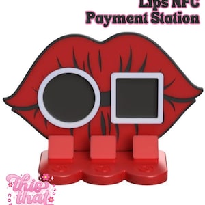NFC Smart Tap Payment Station – Tap to Pay Sign | Contactless Checkout Display |Smart Tap | NFC | Custom QR Code Stand | Lip