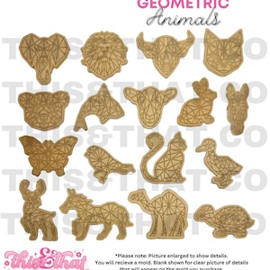 Silicone Mold for Resin | Geometric / Stained Glass Animals