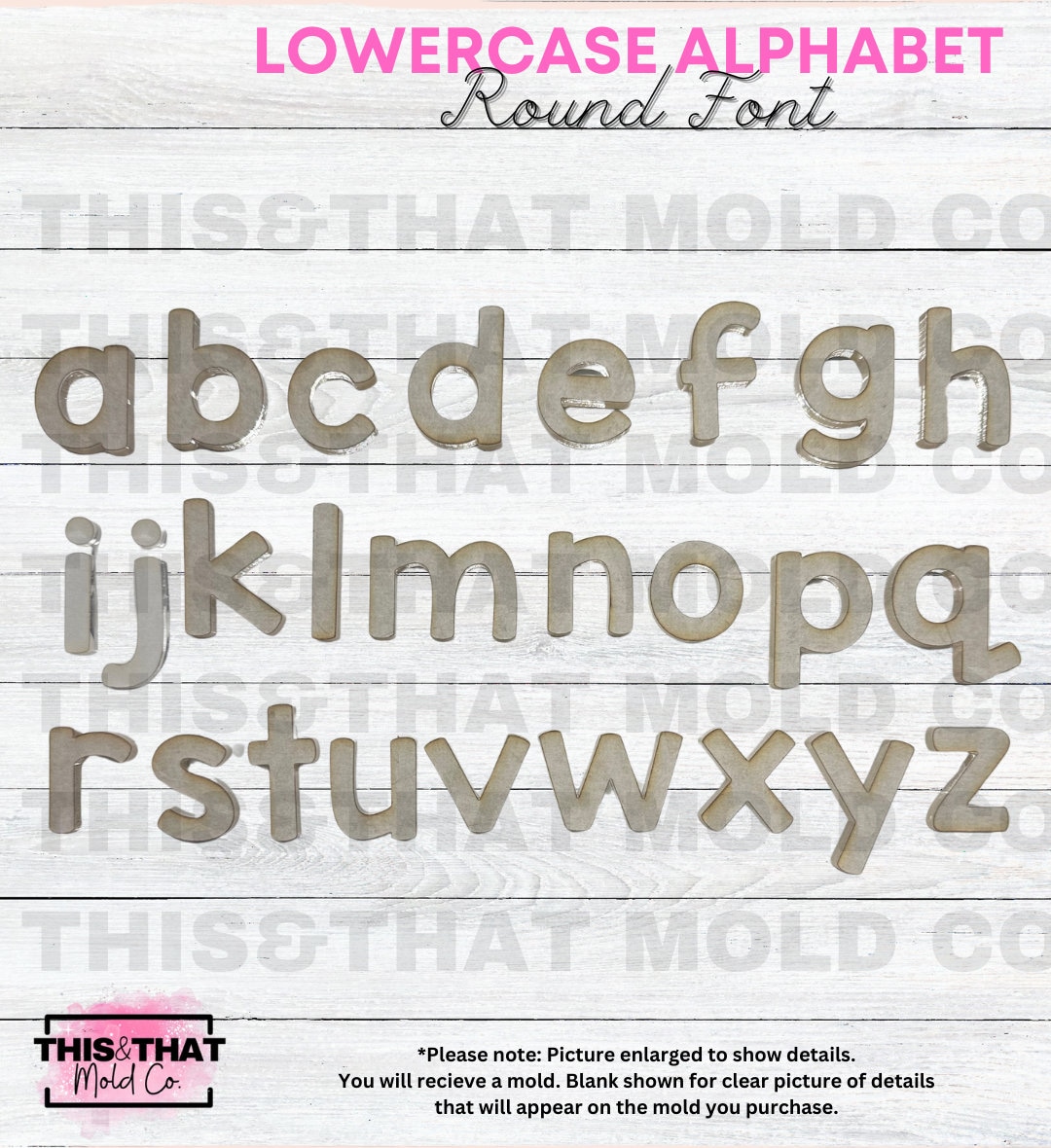 Alphabet Letter Mold Alphabet Molds Lowercase Letters Round Font ...