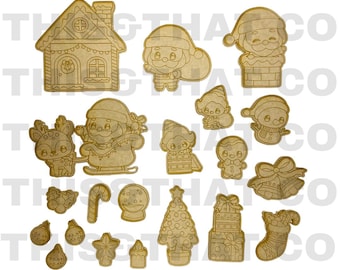 Molde de silicona para resina / Navidad Chibi