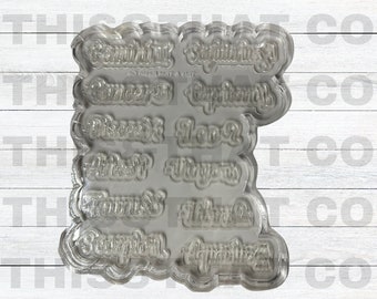 Silicone Mold for Resin | Zodiac Stacked Keychain Mold