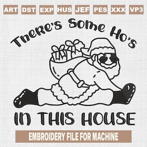 Twerking santa embroidery designs, christmas gift embroidery pattern, christmas embroidery files trendy, gifts for christmas, 5x7