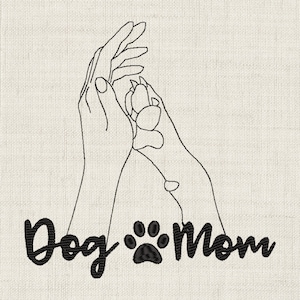 Dog Mom Embroidery Designs, Dog Mama Embroidery Designs, Mother&#39;s Day Embroidery Designs, 4 Sizes, Instant Download