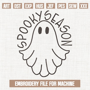 Spooky season embroidery designs, halloween ghost embroidery pattern, cute ghost embroidery files trendy, halloween kids embroidery, 5x7
