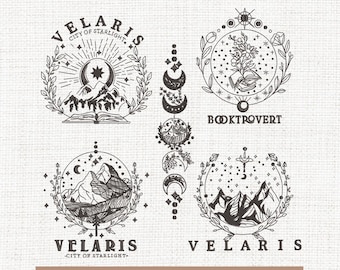5 files velaris city embroidery designs, the night court embroidery pattern, magical embroidery files trendy, gifts for magical, 5x7