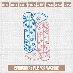American cowboy boots embroidery designs, cowgirl embroidery pattern, western embroidery files trendy, western patriotic machine embroidery