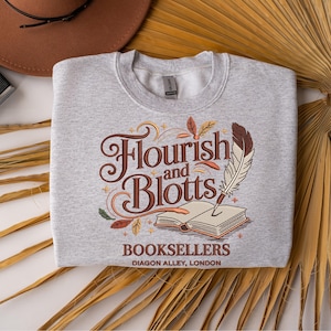 Broderimönster med Flourish och blotts, broderimönster med bokälskare, trendiga Halloween-broderifiler, presenter till Halloween, 5x7 bild 2