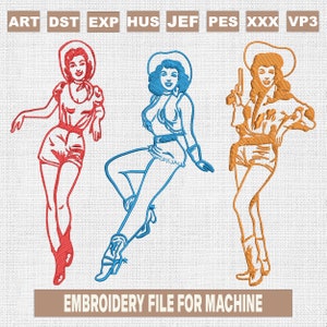 Western cowgirl embroidery designs, western embroidery pattern, country western embroidery files trendy, machine embroidery designs