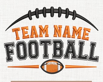 Football team name embroidery designs, football players embroidery pattern, sports embroidery files trendy, gifts for sports, 5x7