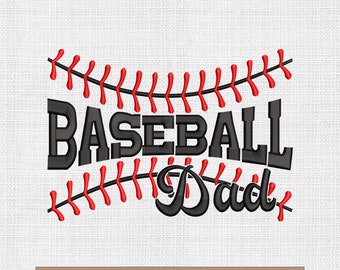 Baseball Dad embroidery designs, baseball embroidery pattern, father's day embroidery files trendy, Fathers Day Gifts, 5 sizes Download