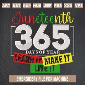 Juneteenth embroidery designs, black history embroidery pattern, freeish embroidery files trendy, frican american machine embroidery