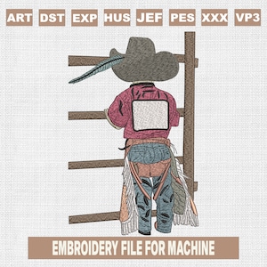 Boy cowboy embroidery designs, western embroidery pattern, rodeo embroidery files trendy, 5sizes