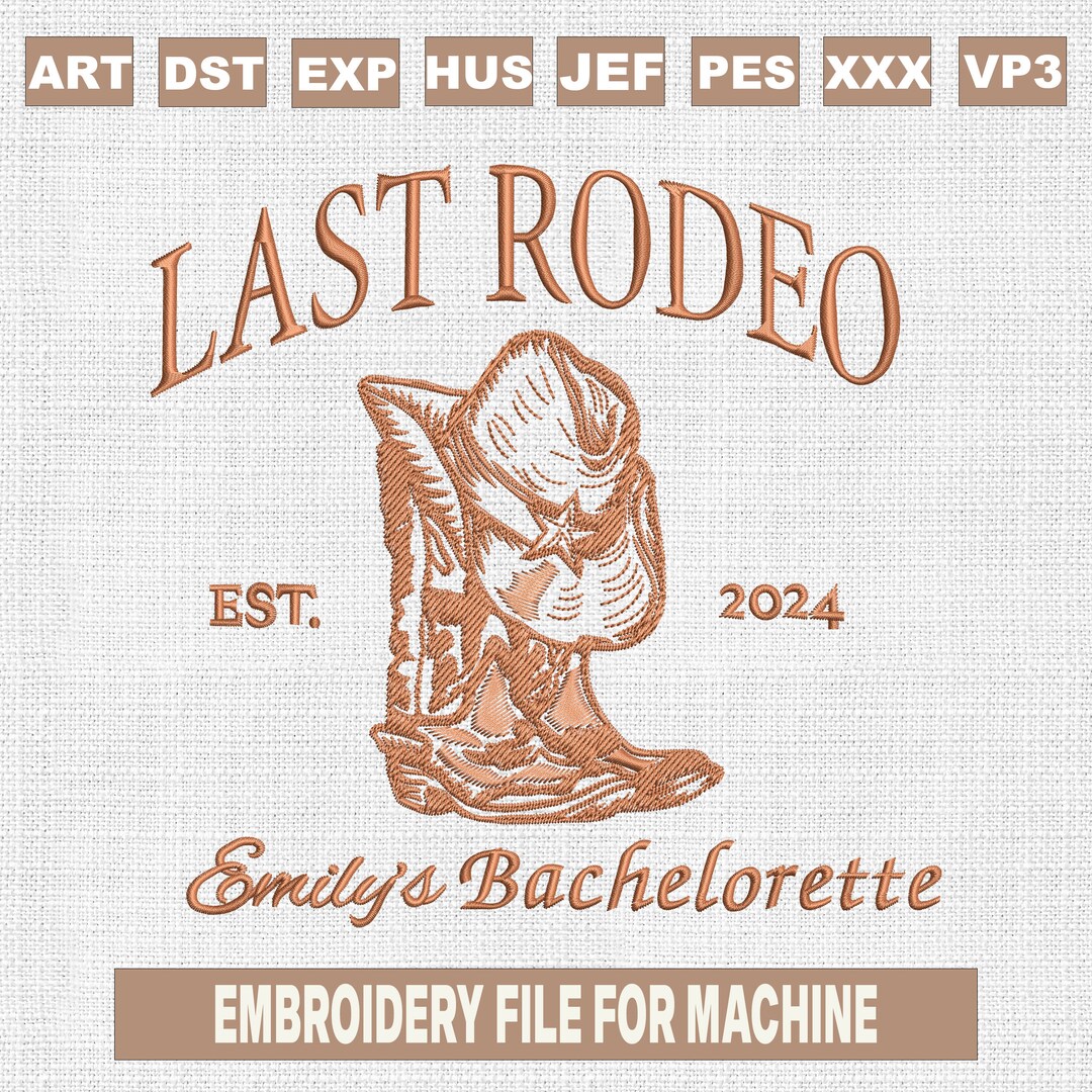 Last Rodeo Bachelorette Embroidery Designs, Western Bridal Party ...