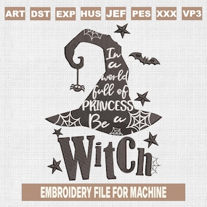 Halloween witch embroidery designs, witch wicca embroidery pattern, halloween embroidery files trendy, gifts for halloween, 5x7