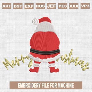 Christmas santa embroidery designs, merry christmas embroidery pattern, christmas embroidery files trendy, gifts for christmas, 5x7