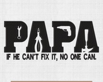 Mechanic dad embroidery designs, carpenter dad embroidery pattern, father's day embroidery files trendy, Fathers Day Gifts, 5 sizes download
