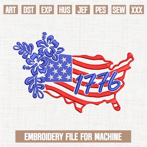 Amerika VS kaart borduurontwerpen, God Say You Are borduurpatroon, 4 juli-borduurbestanden, Independence Day-ontwerpen, 5 x 7, 4 x 4