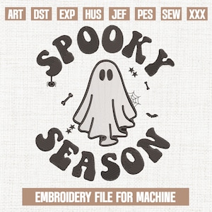 Spooky season embroidery designs, halloween embroidery pattern, ghost embroidery files trendy, halloween kids embroidery, 5x7