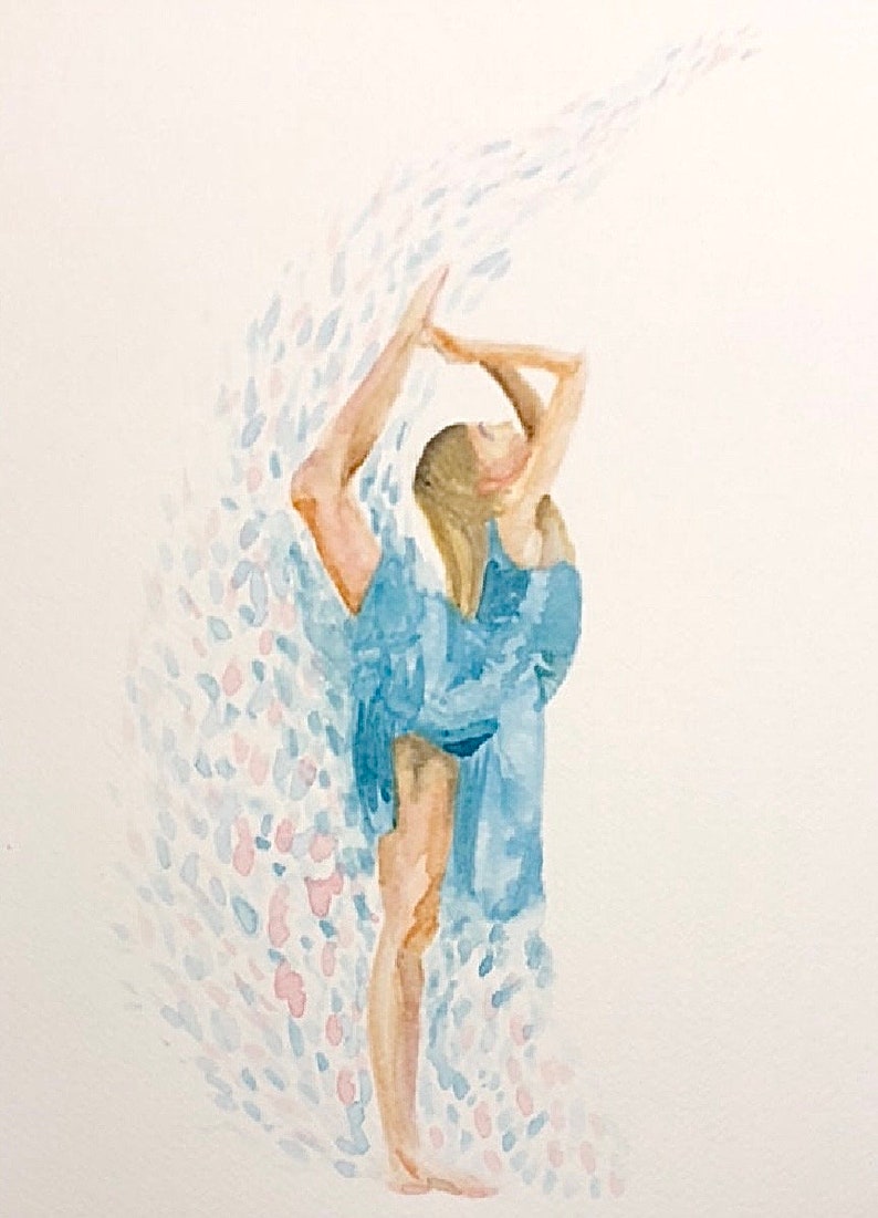 Custom Dancer Watercolor from Photo image 3