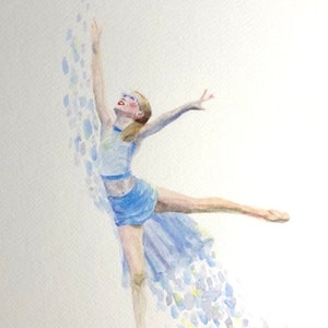 Custom Dancer Watercolor from Photo image 7