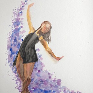 Custom Dancer Watercolor from Photo image 2