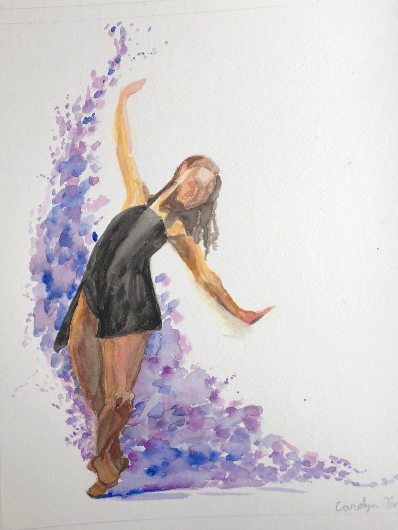 Custom Dancer Watercolor from Photo image 2