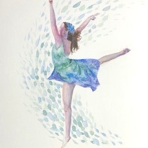 Custom Dancer Watercolor from Photo image 4