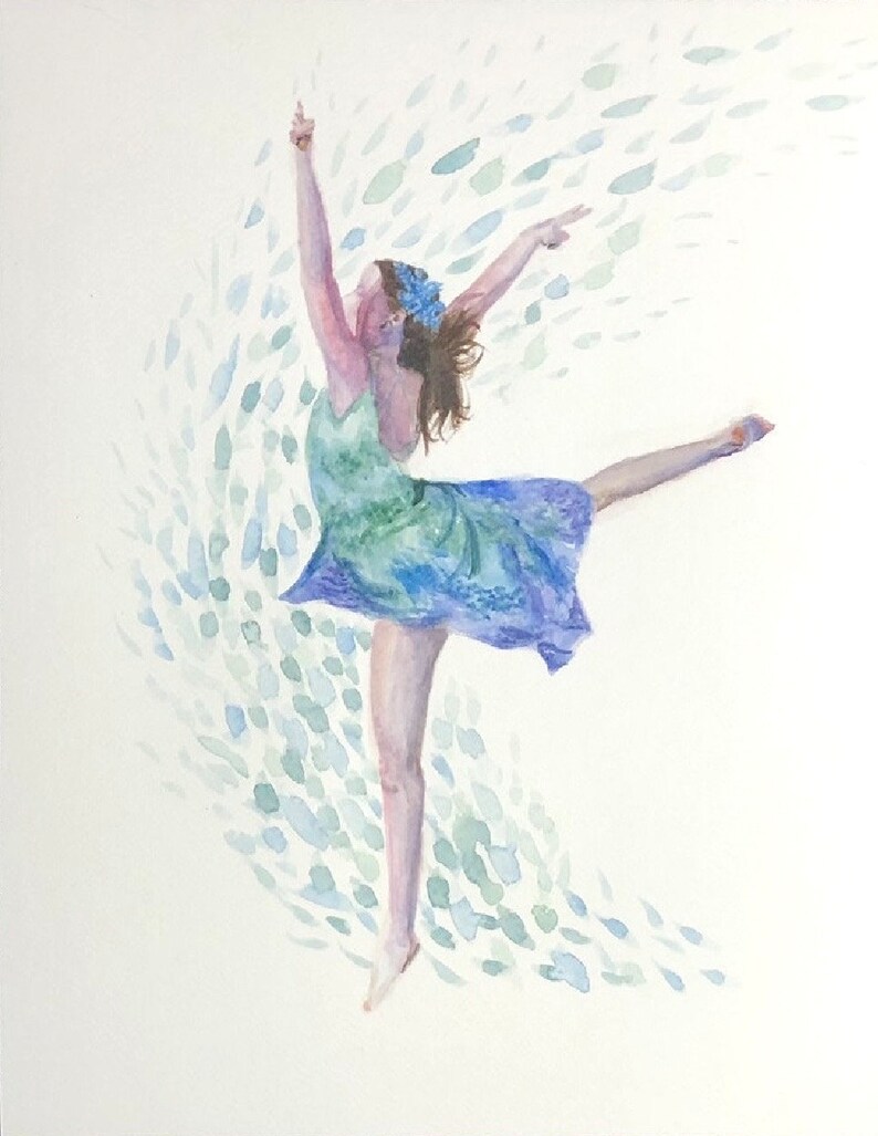 Custom Dancer Watercolor from Photo image 4