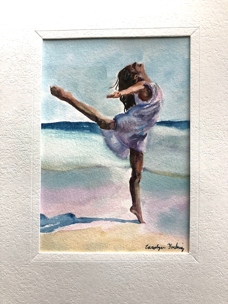 Custom Dancer Watercolor from Photo image 9