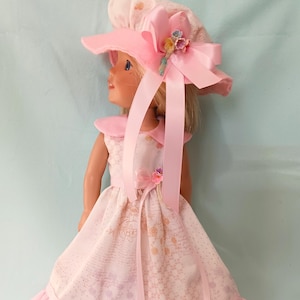 Pink Doll Gown and Hat: Fits 14 Inch Dolls