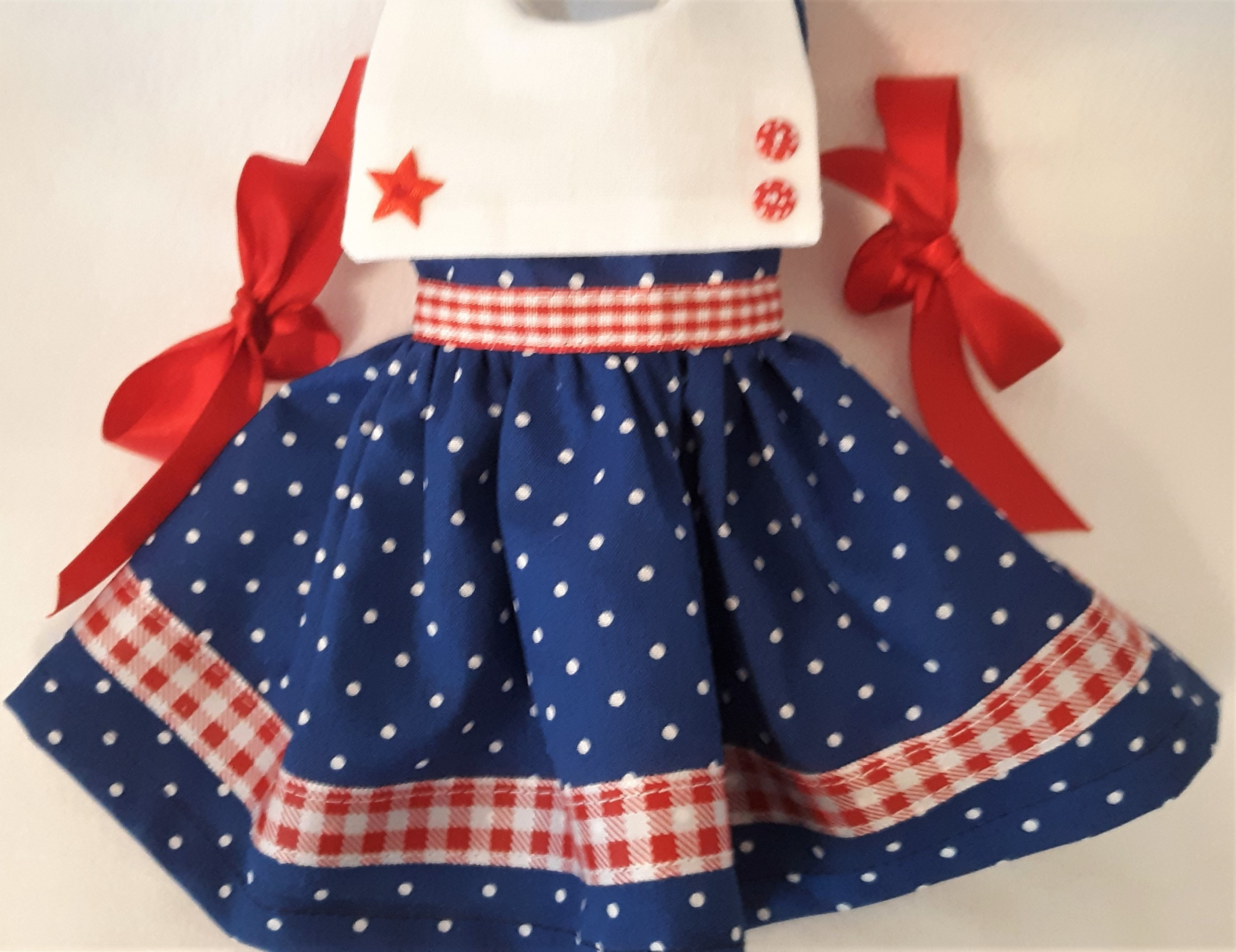 Blue With Red Dots Dress - Etsy Blue With Red Dots Dress - Etsy