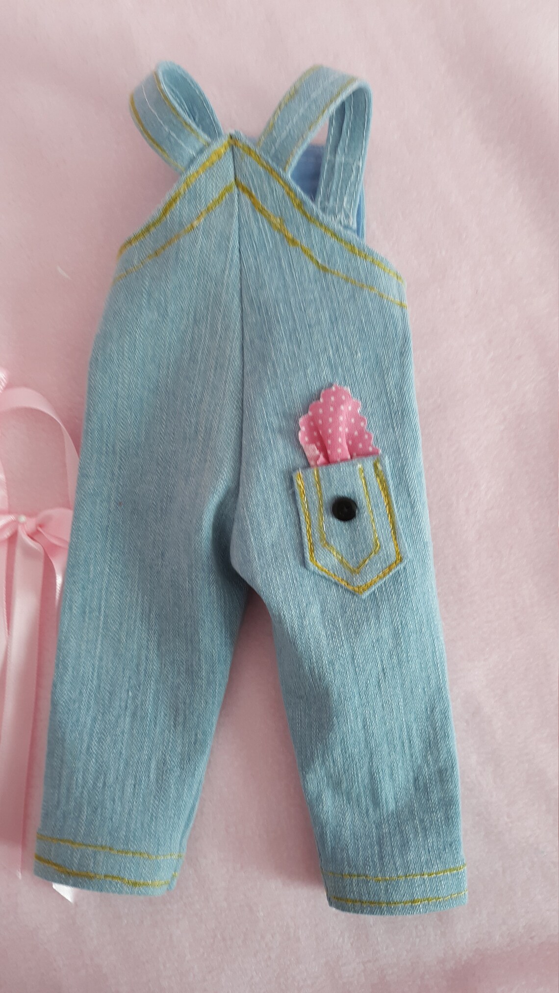 Pink Cow Overalls for 14 Dolls Such as American Girl Etsy