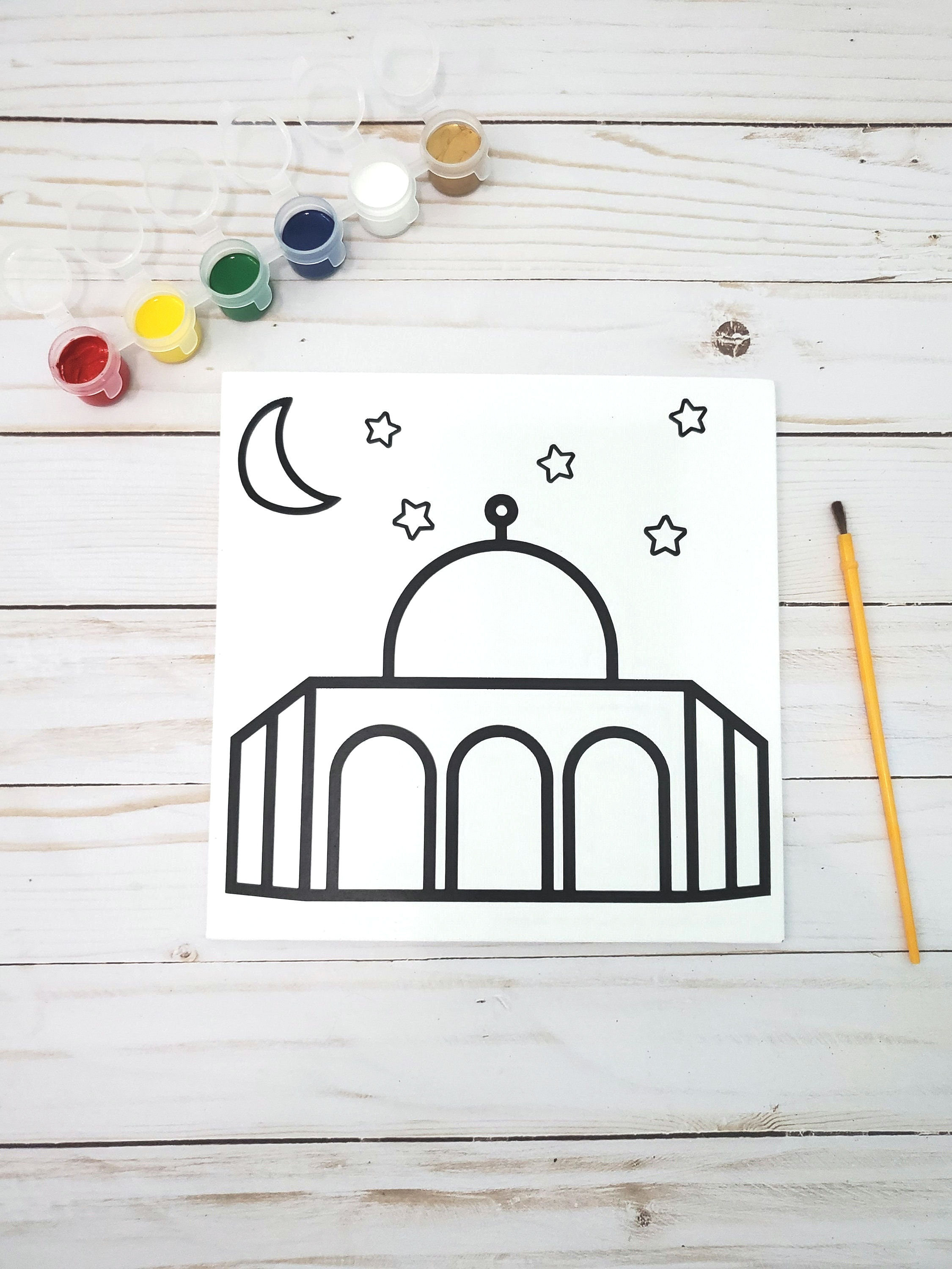 Dome of the Rock, DIY Islamic Canvas Paint Kit, Painting Craft, Art,…