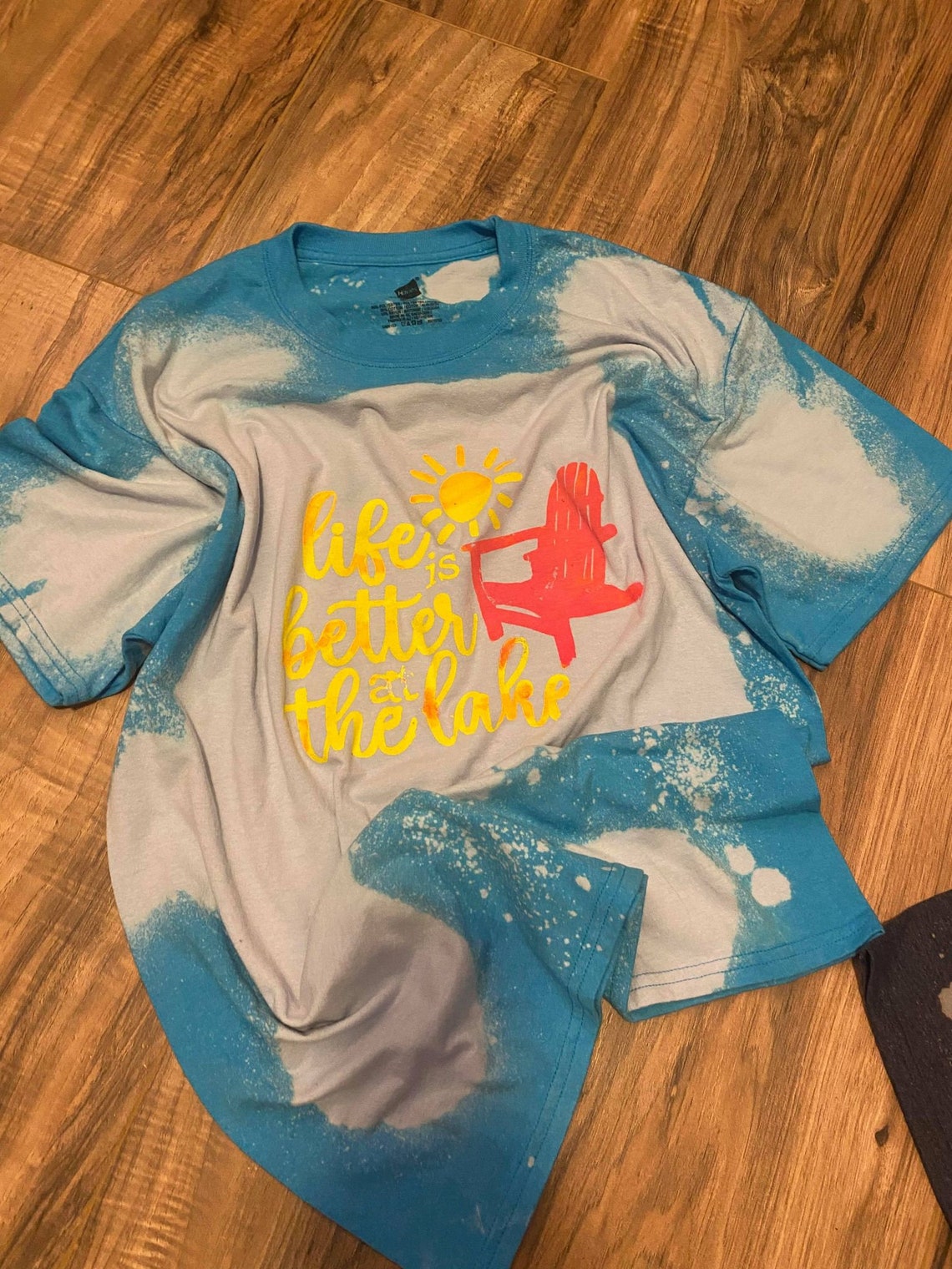 Custom Bleached Tshirts Etsy