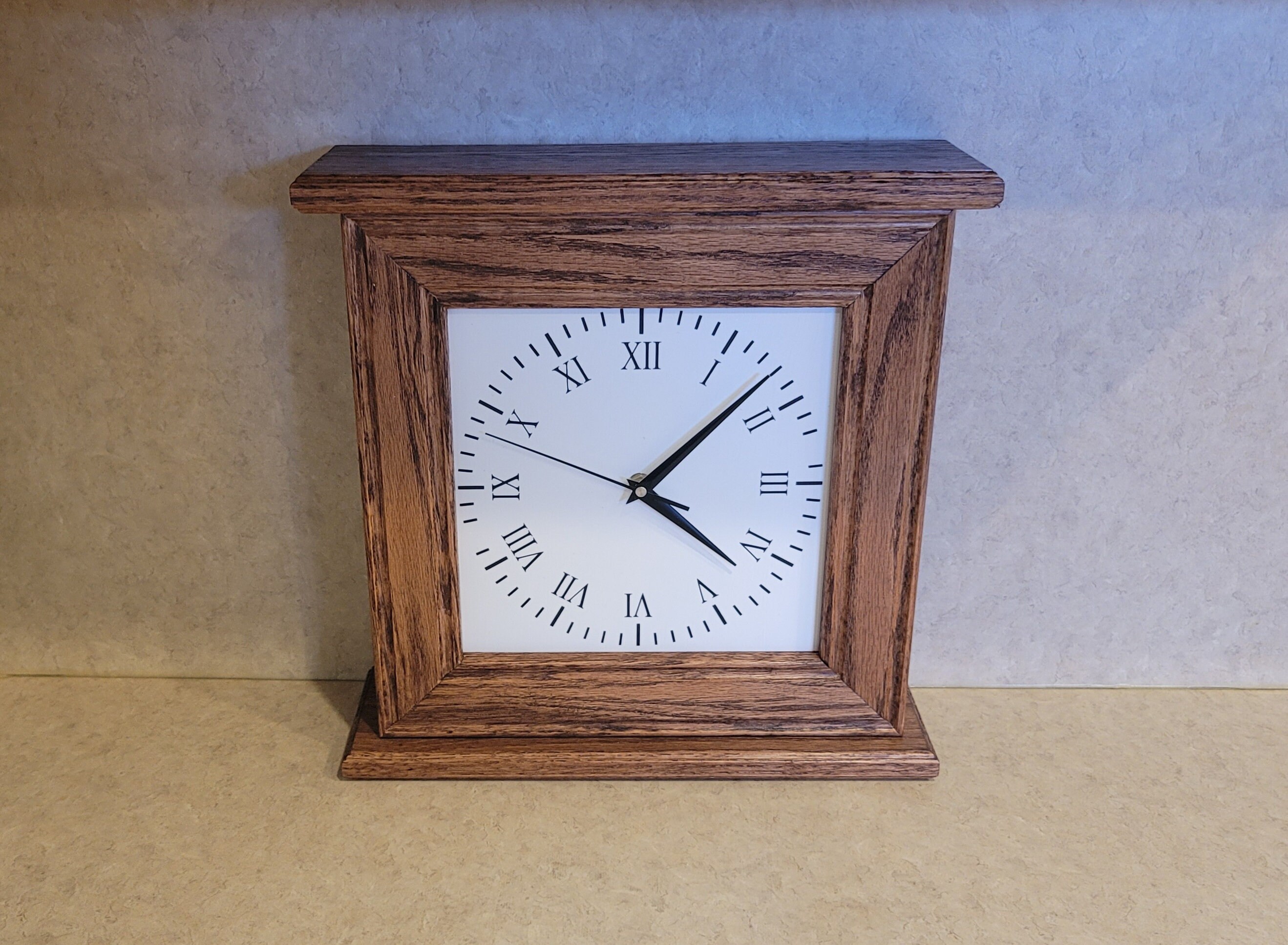 Hidden Gun Clock Pistol Concealment Clock. Hidden Gun Storage. Solid Oak Mantle Clock ...