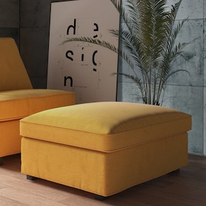 KIVIK Footstool Cover, Handmade Slipcover - Custom Made To Fit KIVIK Ottoman Model