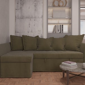 HOLMSUND Corner Sofa Bed Cover, Handmade Slipcover - Custom Made To Fit HOLMSUND Corner Sleeper Couch Model