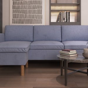 PÄRUP Sofa With Chaise Longue Cover, Handmade Natural Linen Slipcover - Custom Made To Fit Parup Corner Sofa Model