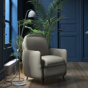 EKOLSUND Armchair Cover, Handmade Natural Linen Slipcover - Custom Made To Fit EKOLSUND Recliner  Chair Model