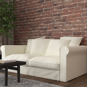 GRÖNLID 2-sits bäddsoffa, handgjort överdrag i naturligt linne - specialtillverkat för att passa Gronlid 2-sits bäddsoffa modell