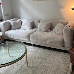 TYLÖSAND 3 Seat Sofa Cover, Handmade Natural Linen Slipcover - Custom Made To Fit Tylosand 3 Seater Couch Model