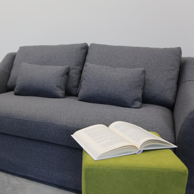 FÄRLÖV 2seat Sofa Cover, Handmade Natural Linen Slipcover Custom Made