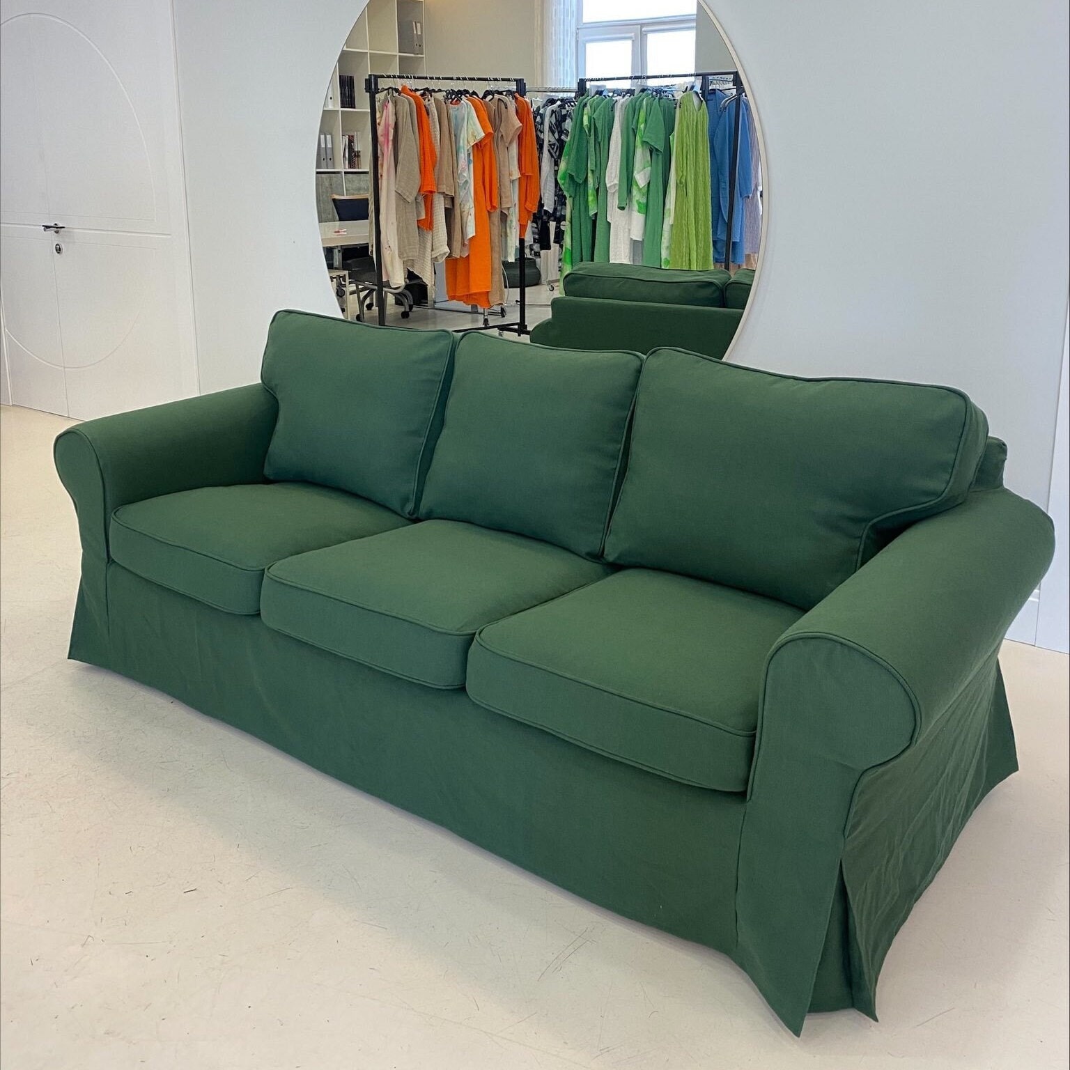 EKTORP funda para sofá de 3 plazas, Karlshov beige/multicolor - IKEA