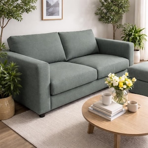 VIMLE Loveseat Cover, Handmade Natural Linen Slipcover - Custom Made To Fit VIMLE 2 Seater Couch (with or without armrests) Model