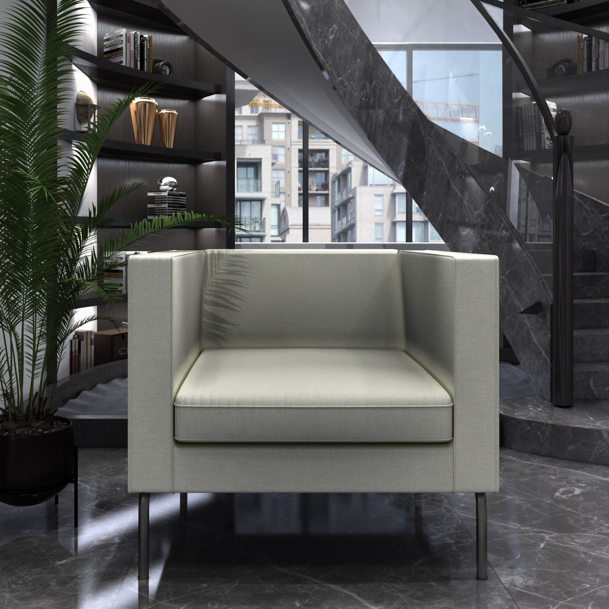KLAPPSTA Armchair Cover Handmade Slipcover Custom Made to Fit