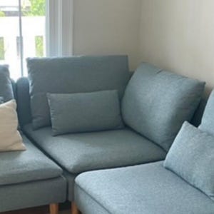 SÖDERHAMN Corner Section Cover, Handmade Natural Linen Slipcover - Custom Made To Fit Soderhamn Corner Section Model