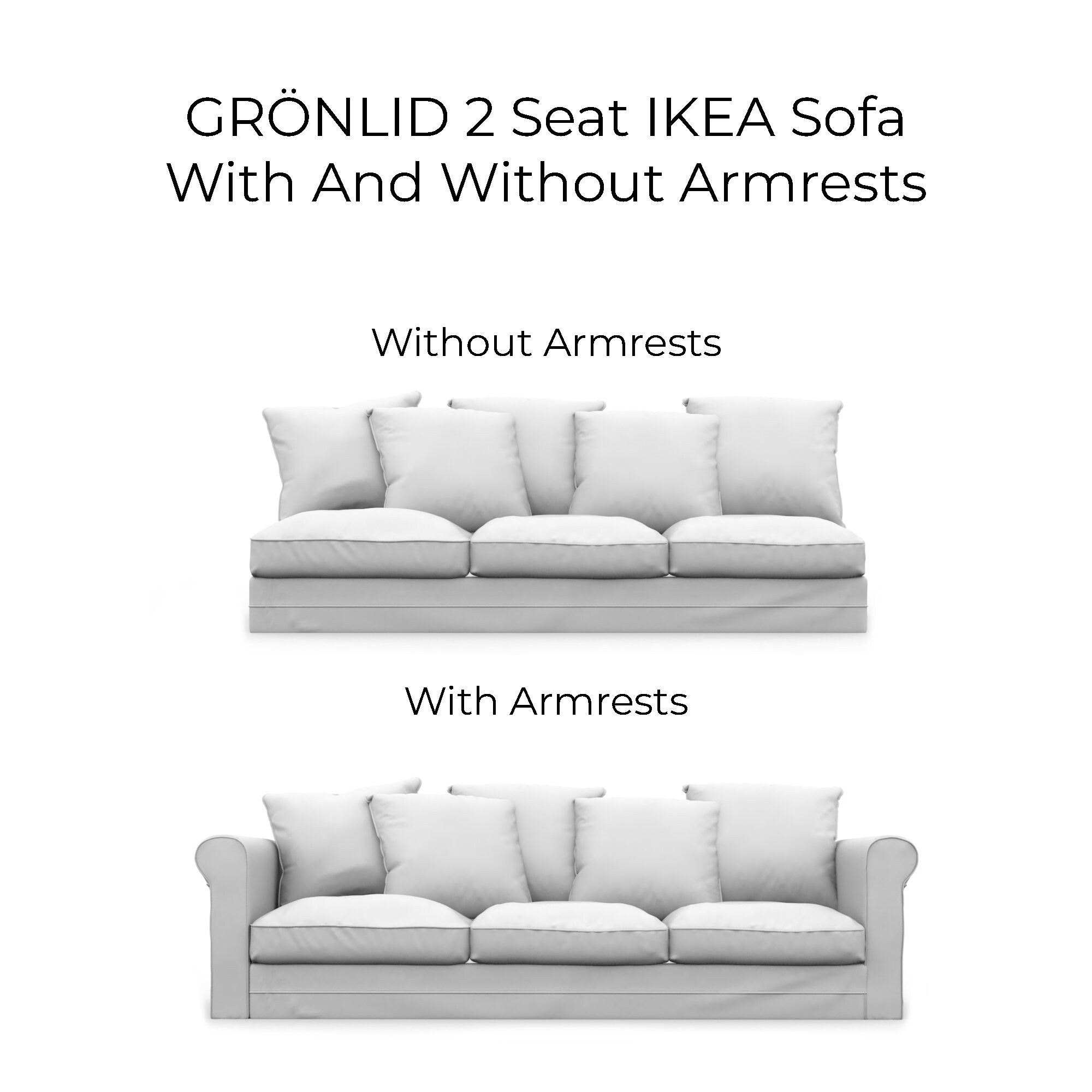 GRÖNLID 3 Seat Sofa Cover Handmade Natural Linen Slipcover Etsy