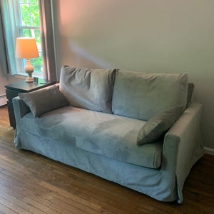 HYLTARP 2-Seat Sofa / Sofa BED Cover, Handmade Natural Linen Slipcover - Custom Made To Fit Hyltarp Model Couch Model