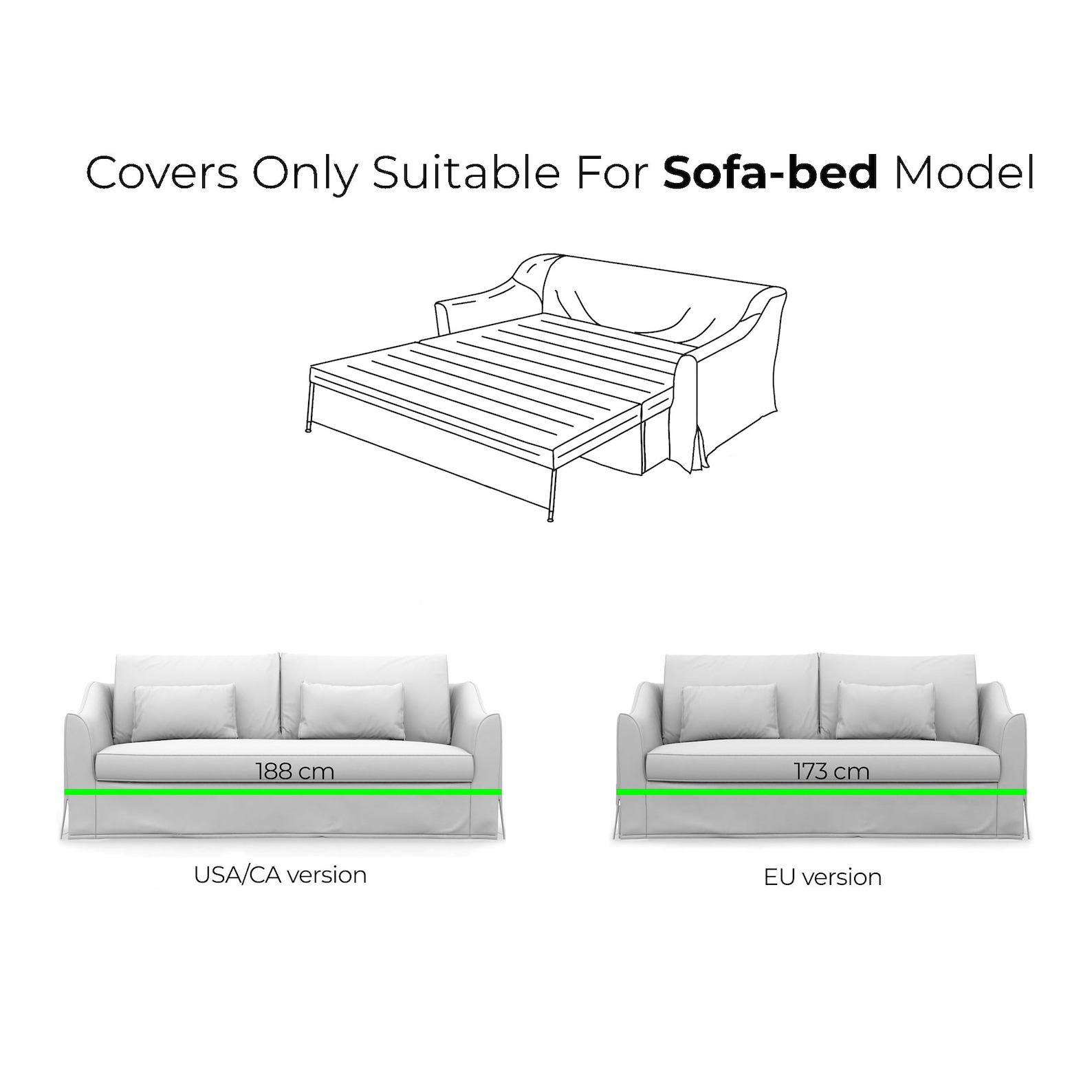 FÄRLÖV 2seat Sofa Bed Cover, Handmade Natural Linen Slipcover Custom