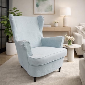 STRANDMON Armchair Cover, Handmade Slipcover - Custom Made To Fit STRANDMON Chair Model